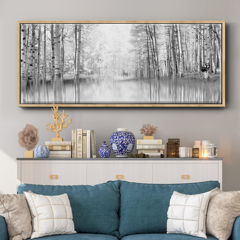Aspen Reflection - toile encadrée, H 20 po x l 50 po