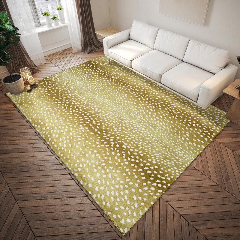 Tapis intérieur / extérieur tissé à la machine Abdimalik, Rectangle 8 pi x 10 pi