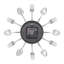 Tableware Wall Clock 12 Inch - Silver