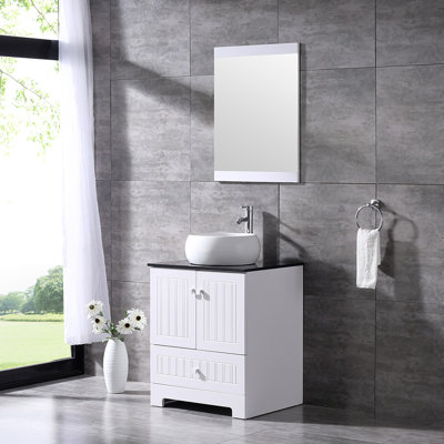 Brandia 25" Single Bathroom Vanity with Mirror and Sink