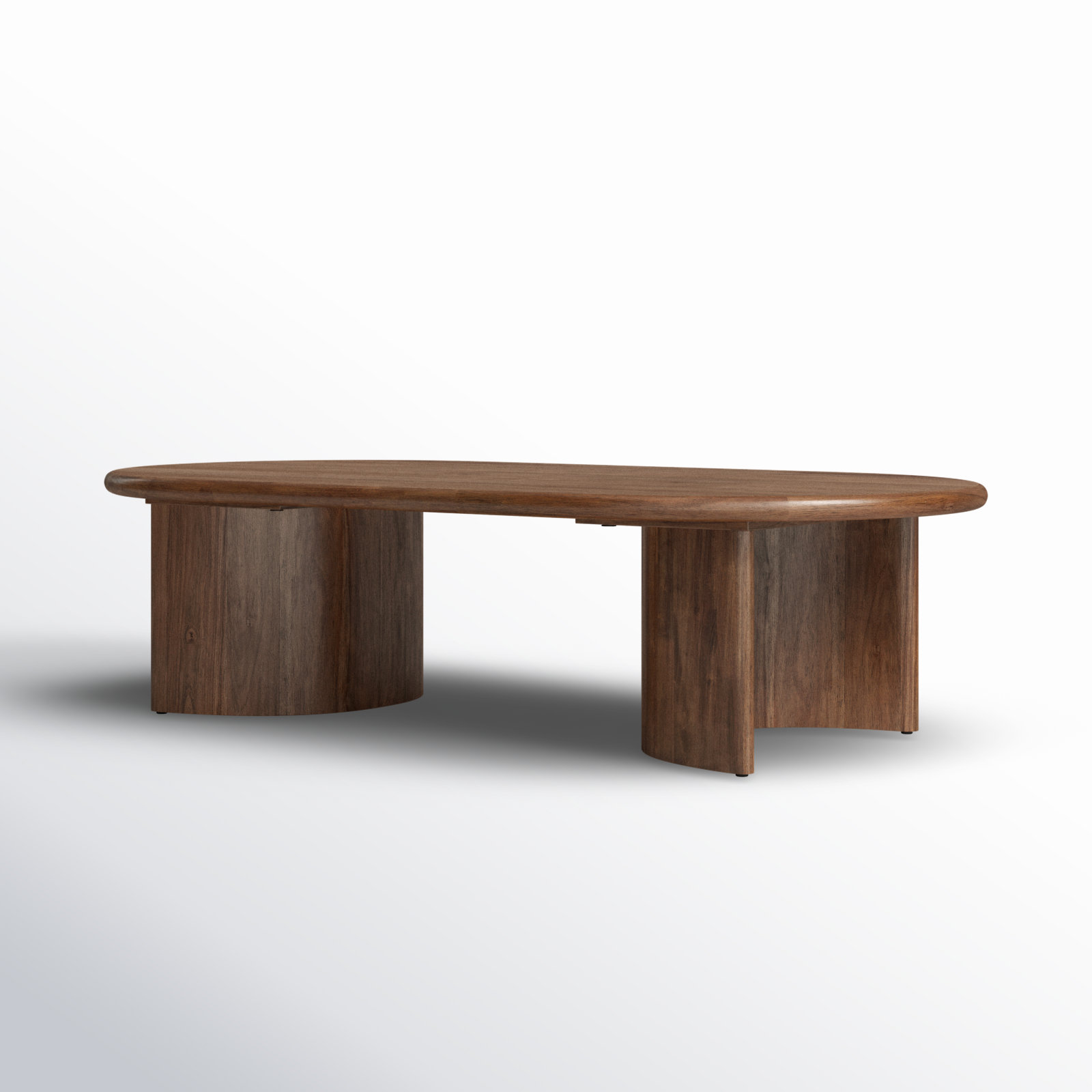 Haiden Single Coffee Table, Seasoned Brown Acacia, 17" H x 27" L x 51" W