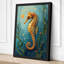 Striped Seahorse Coastal - Wrapped Canvas-2006091926-2006091920