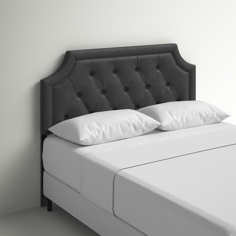 Tête de lit moderne et contemporaine Amery, Gris foncé, Grand