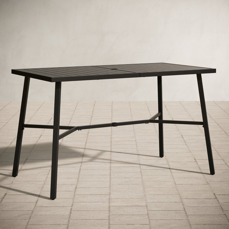  Table de bar en métal, L 35 x L 67 x H 41