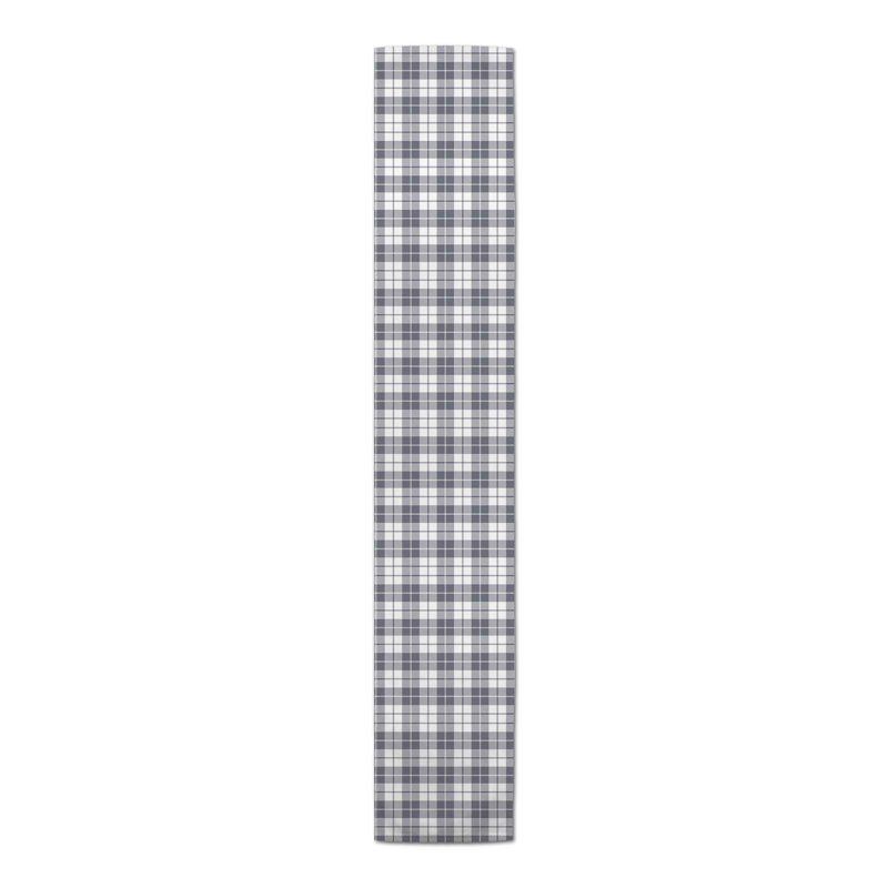 Chemin de table Addlie, 72 po x 16 po, Gris foncé