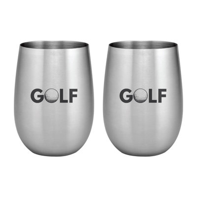 Macek 20oz. Stainless Steel Wine Glass Set