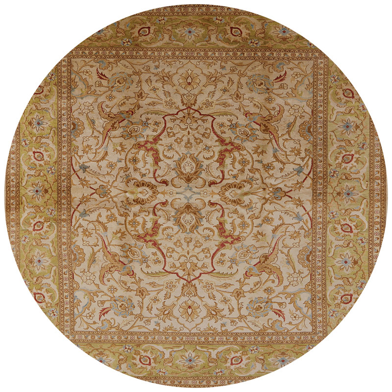 Tapis beige / brun clair Rudolf, Rond 3 pi