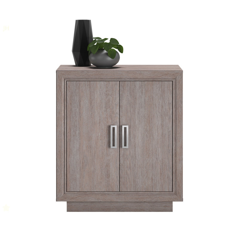 Armoire de rangement en bois au design fonctionnel, gris moyen