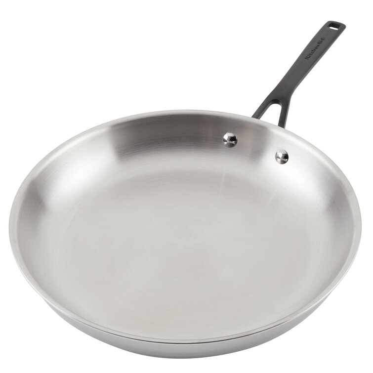 KitchenAid 8.25 Stainless Steel 5-Ply Clad Nonstick Fry Pan in