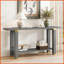 Table basse 62,9 "moderne minimaliste avec pieds en pin massif - Table de salon avec rangement inférieur et assemblage facile, 3 couleurs-85478994