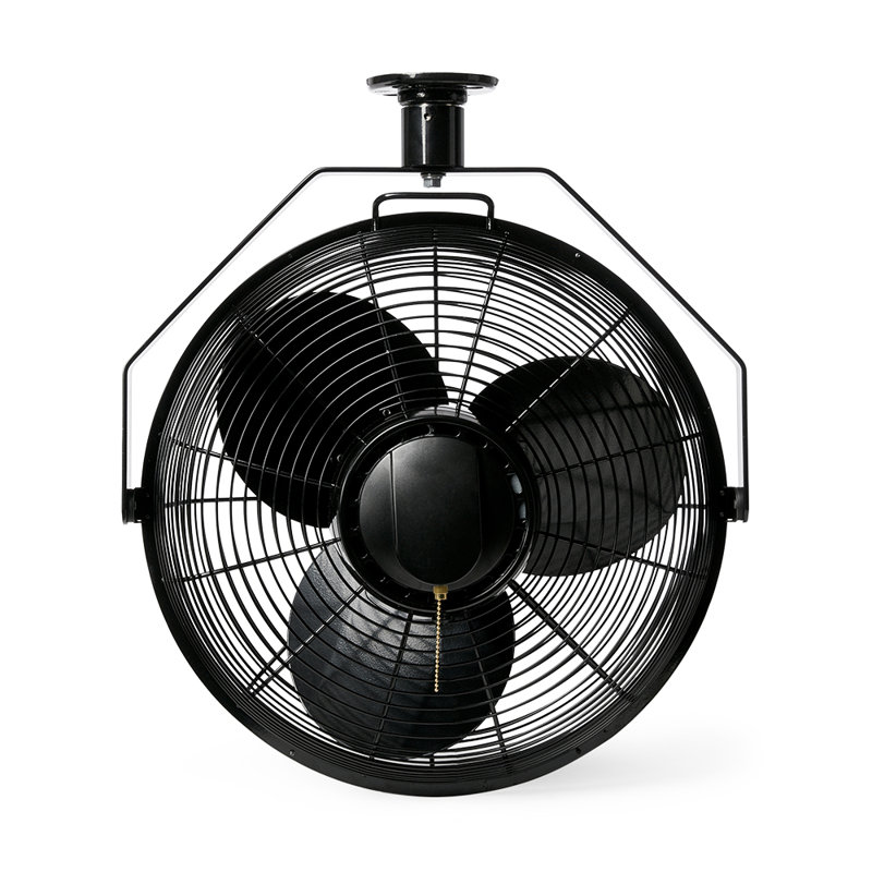 Air King 18-Inch Black Industrial Ceiling Mount Fan