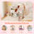 Princess Bunny Makeup Table with Lighted Mirror, Open Shelves and Storage Drawers White-939869842