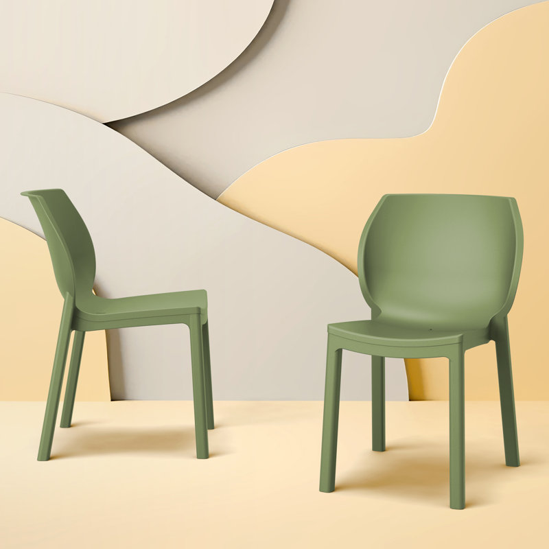 Chaise de salle à manger Nora, Vert olive