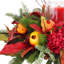 Bougeoir des Fêtes avec hortensias, grenades et arcs