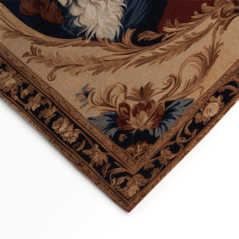Tapis d'intérieur et d'extérieur brun français, Rectangulaire 3 pi x 5 pi