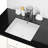 19"x15" White Ceramic Rectangular Undermount Bathroom Sink with Overflow