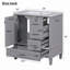 Meuble-lavabo de salle de bain avec lavabo en céramique, porte à fermeture douce et 3 tiroirs-751659880