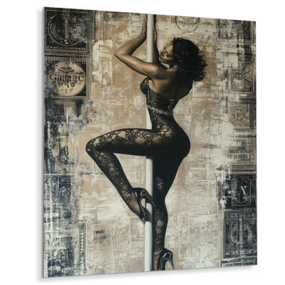 Exotique mât danseuse - Dentelle, femme, art mural, salon