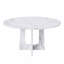 Table de salle à manger 47,24 "à effet marbre blanc, capacité de 300 lb, base de table moderne et épicée pour 4 à 6 personnes