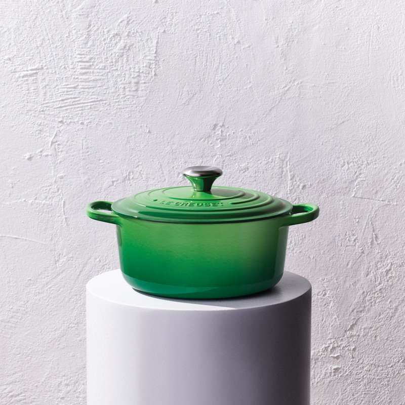 Le Creuset Cast Iron Round Casserole, 24cm / 4.2L, Bamboo