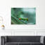 Vibrant Green Grasshopper Peaceful Serene Tranquil Grasshopper Nature Plant Wall Art Print 1 Piece Wrapped Canvas Wall Art-1991773503