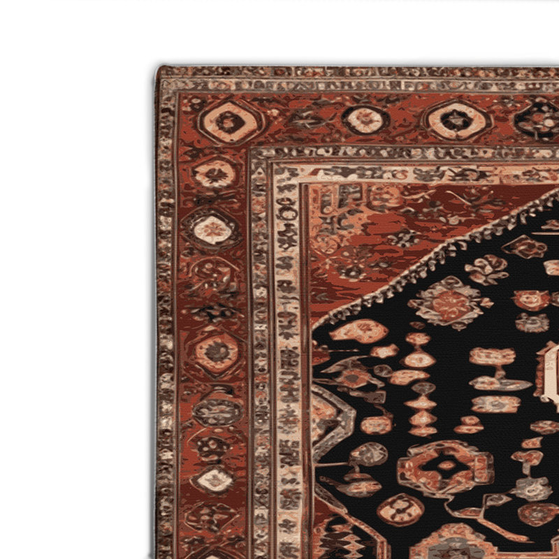 Tapis turc intérieur et extérieur brun, Rectangulaire 2 pi x 3 pi