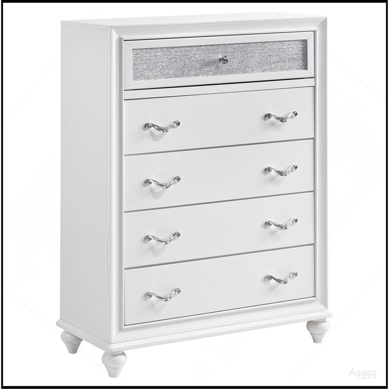 Randall White 5-drawers Chest