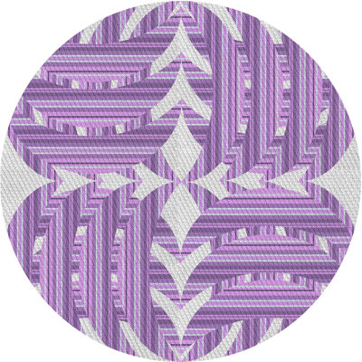 Tapis géométrique mauve / gris