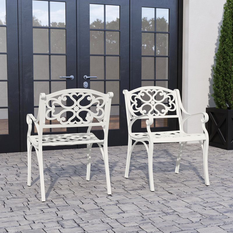Fauteuil de patio Saoirse, Blanc