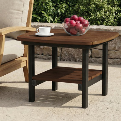 Table d'appoint carrée 21 po, noire