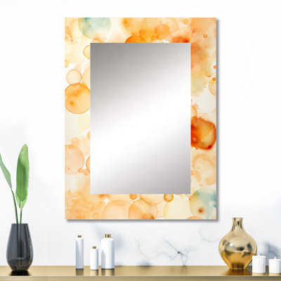 Sunset Reverie Abstract Collages I - miroir décoratif abstrait, miroir mural moderne, impression sur métal