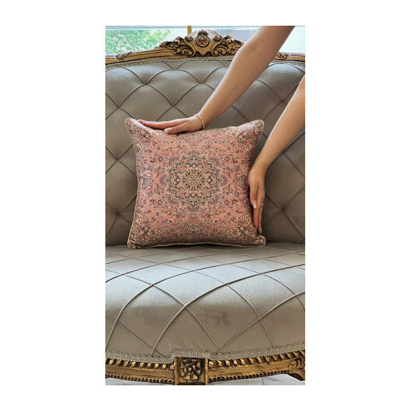 Silk Throw Square Pillow Cover & Insert, Azalea