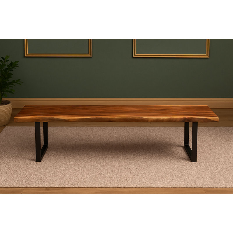 Banc en bois massif Jen avecia, H 18 po x l 44 po x P 15 po