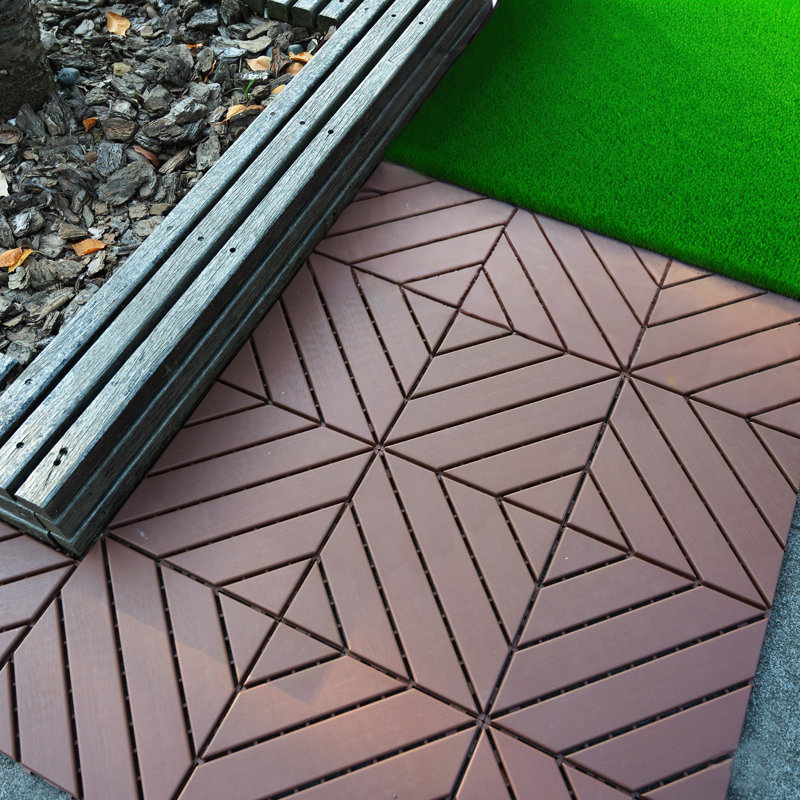 Paquet de 44 carreaux de terrasse, Brun