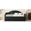 Lit de jour simple de taille simple avec couchette et charge, confortable pour les invités qui passent la nuit, conception élégante, couchette en velours de matériaux de haute qualité, noir, sièges, n'importe quelle pièce-663397858