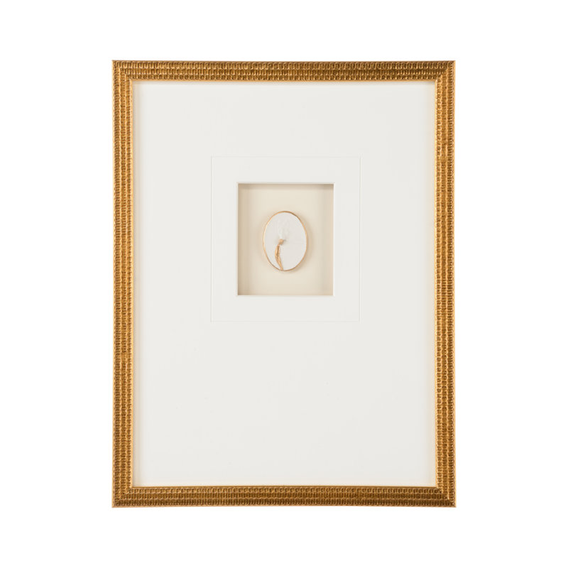 Botanical Relief Handmade Glam Abstract Wall Decor on Plaster