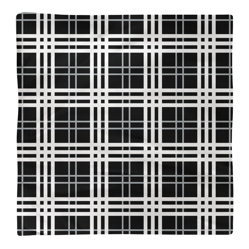 Serviette de table de luxe Las Vegas, Noir/argent/blanc, 10 po x 10 po, polyester