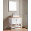 Ensemble de meuble-lavabo 32 po avec lavabo, meuble-lavabo simple avec portes et tablette ouverte, petit meuble-lavabo en bois massif avec lavabo