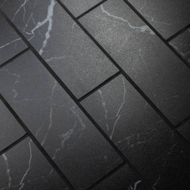 Onda Black Matte Ceramic Tile