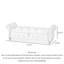 Repose-pieds de rangement capitonné en tissu de style américain avec accoudoirs