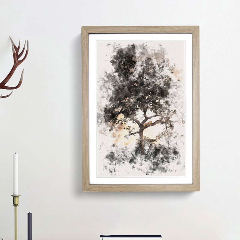 Leopard Siesta - Framed Print, Oak Framed, 87cm H x 62cm W x 2cm D