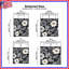 Couvre-lit matelassé à motif floral noir -126079145