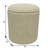Altizer 16" Wide Handwoven Light Green Taupe Fabric Storage Ottoman