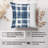 Abstract Blue Plaid Pattern II Modern-918081148