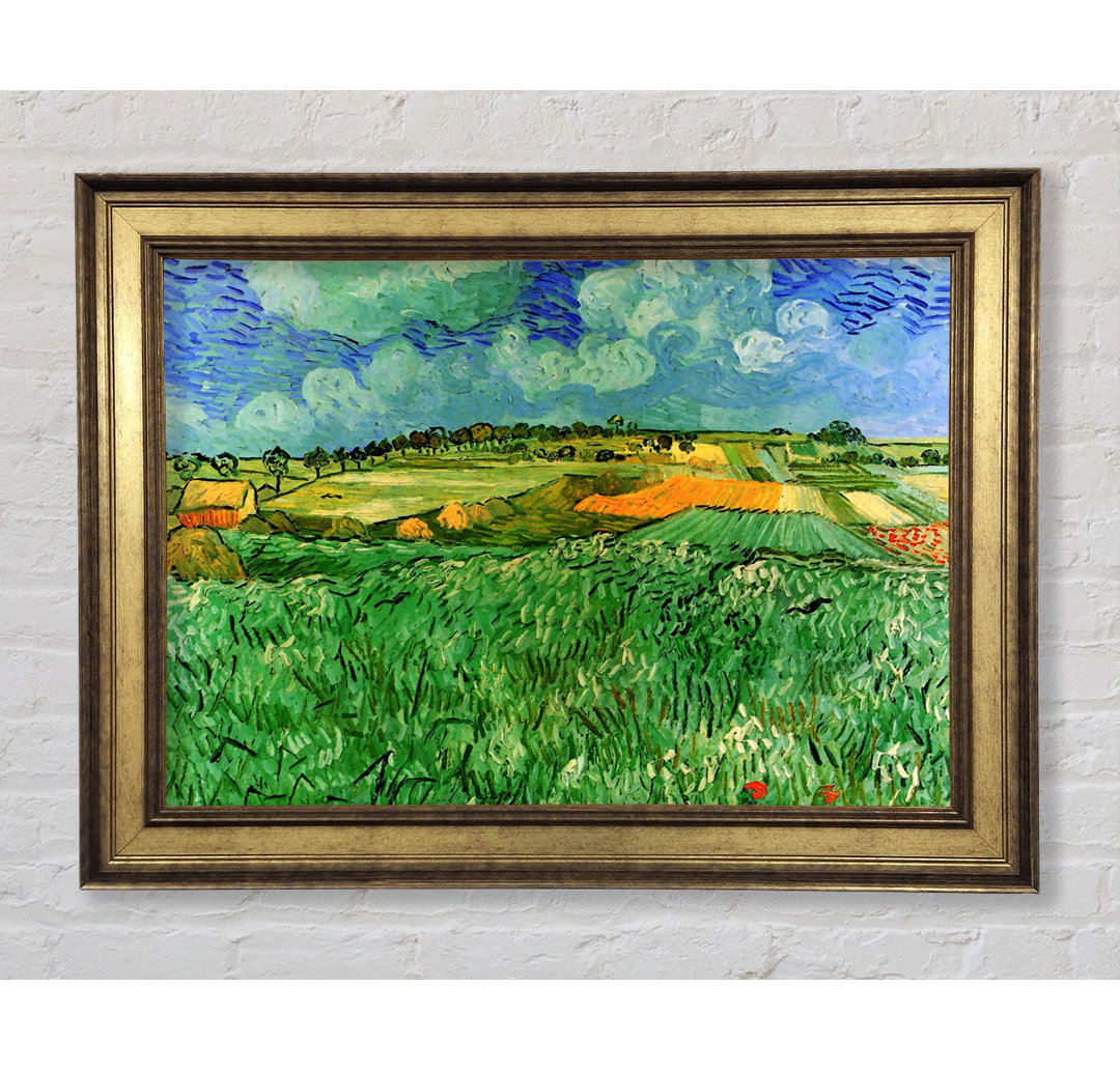 Van Gogh Plain Near Auvers - Einzelner Bilderrahmen Kunstdrucke