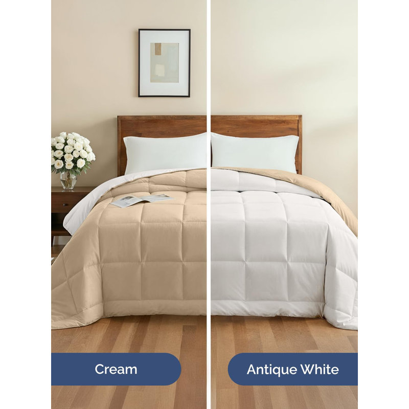 Goose Down Alternative Comforter – All Season, Warm & Lightweight, Ultra Soft Fluffy Duvet Insert (Twin/Queen/King/Cal King)