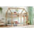 Rubber Wood Floor Bunk Bed-1419127556