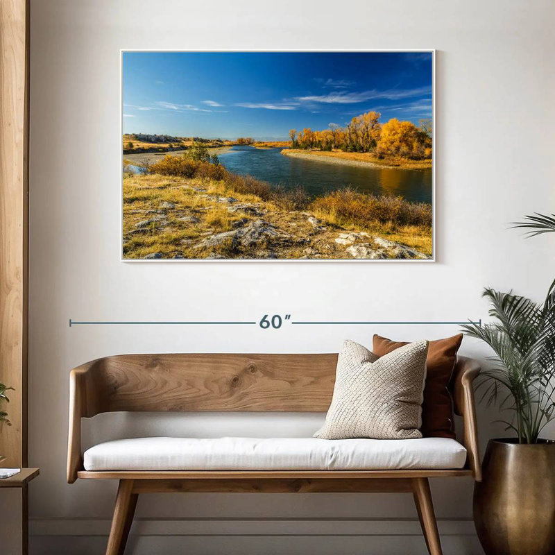 Missouri River Trail, Cadre flottant blanc, 46 po x 31 po