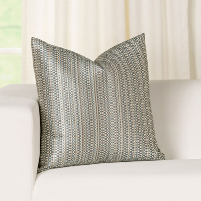 Dortmund Checkered Cotton Blend Throw Pillow