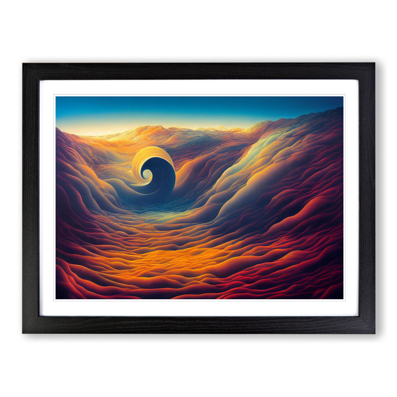 XH1022-2023X Cloudy Sky Surrealism Abstract - Print, 46cm H x 64cm W x 2cm D, Black